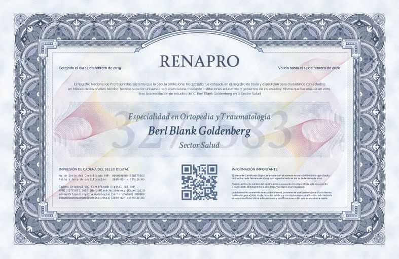 Dr. Berl Blank Goldenberg
