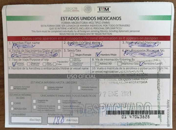 FMM Мексики, продленная в 2021 году