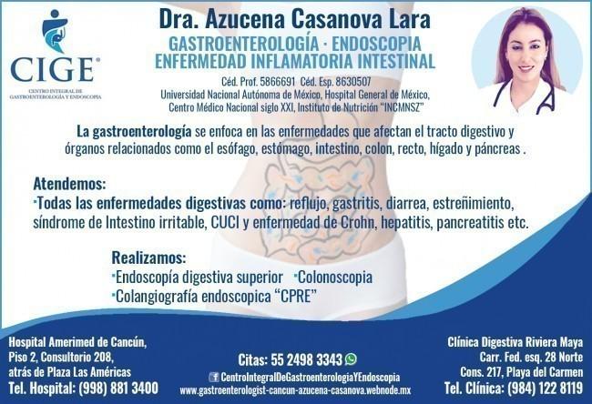 Azucena Casanova Lara, Dra.