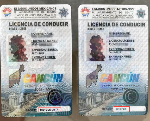 Licencia de conducir en Cancun