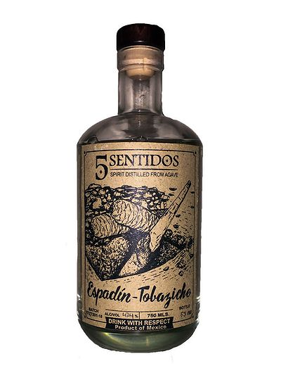 Алкогольный напиток из агавы 5 Sentidos Espadin-Tobaziche