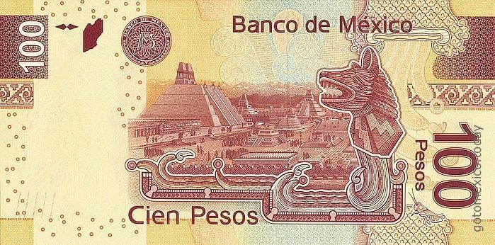 100 Mexican Pesos banknote