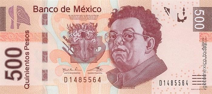 500 Mexican Pesos banknote