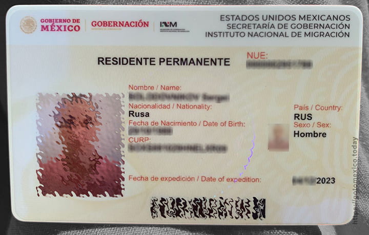 Tarjeta de Residencia Permanente Mexico