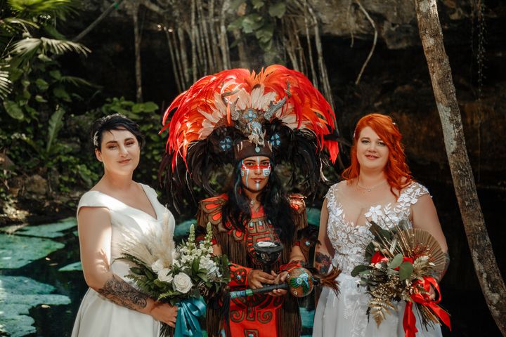 Свадьба в сеноте в Мексике 7