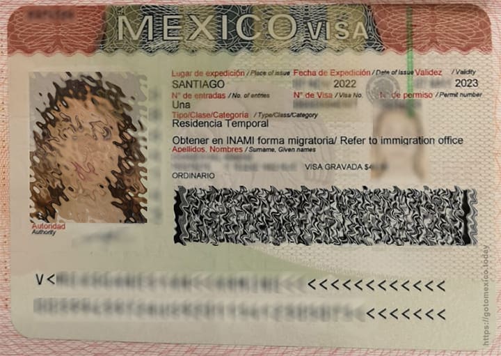 Рабочая виза Мексики, полученная в Чили