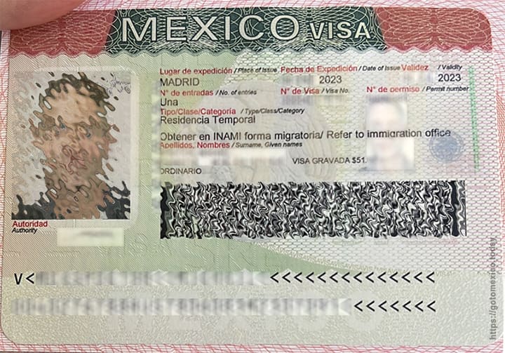 Рабочая виза Мексики, полученная в Испании