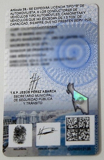 Licencia de conducir en Cancun
