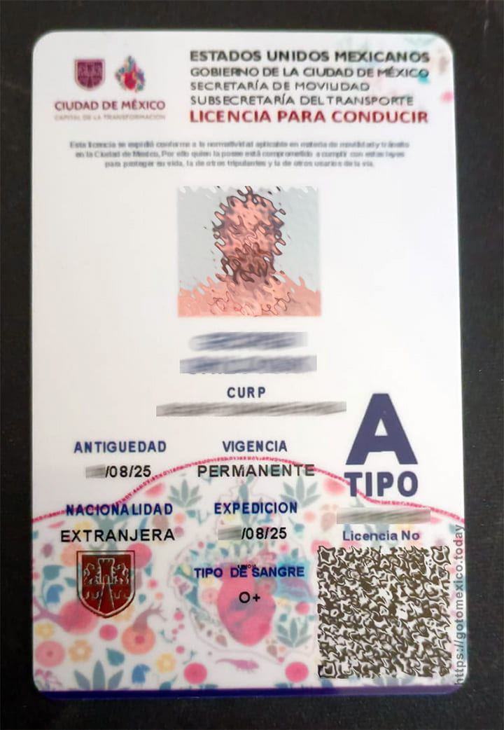 Бессрочные водительские права в Мексике