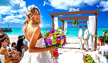 Mexico beach wedding