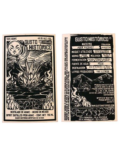 Алкогольный напиток из агавы Gusto Historico Tepextate/ Tobala/ Cuixe/ Madrecuixe