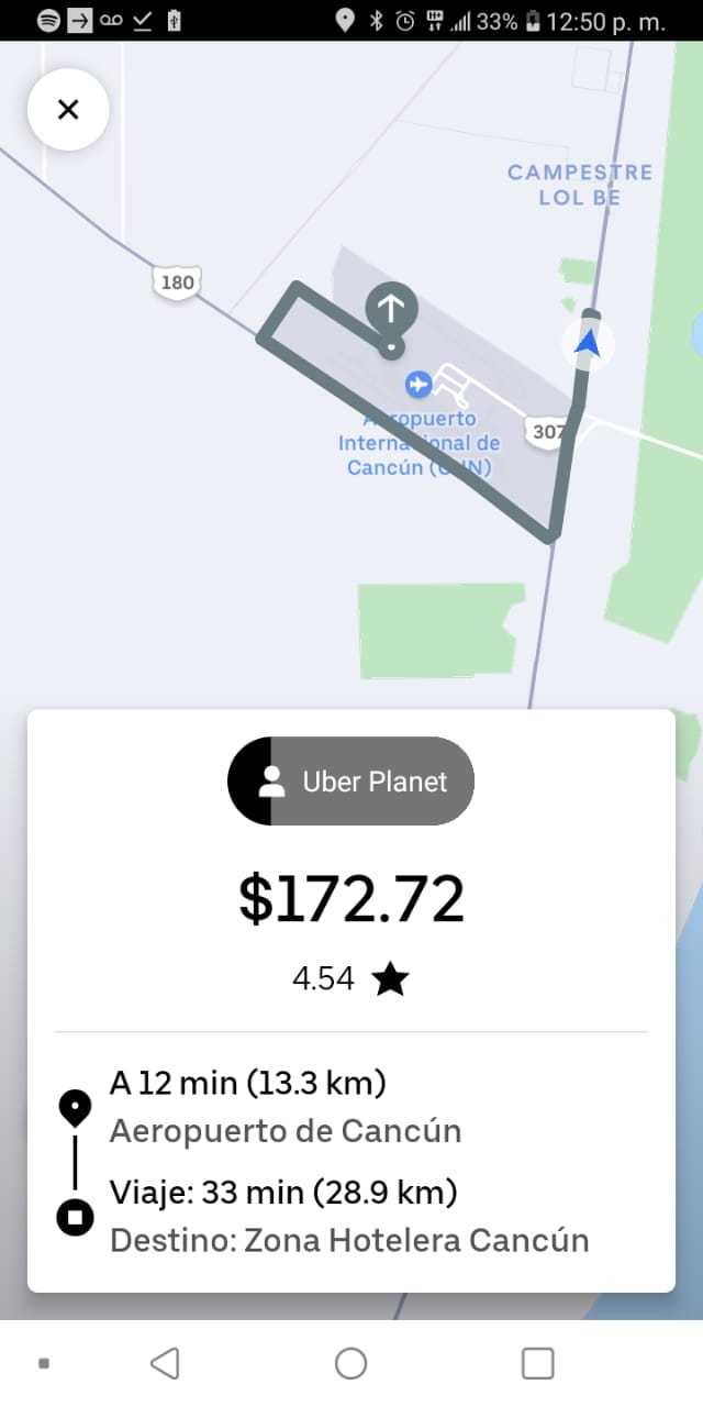 Uber стал доступен в аэропорту мексиканского Канкуна