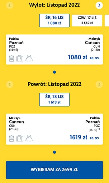 Перелет из Познани в Канкун на LOT Polish Airlines